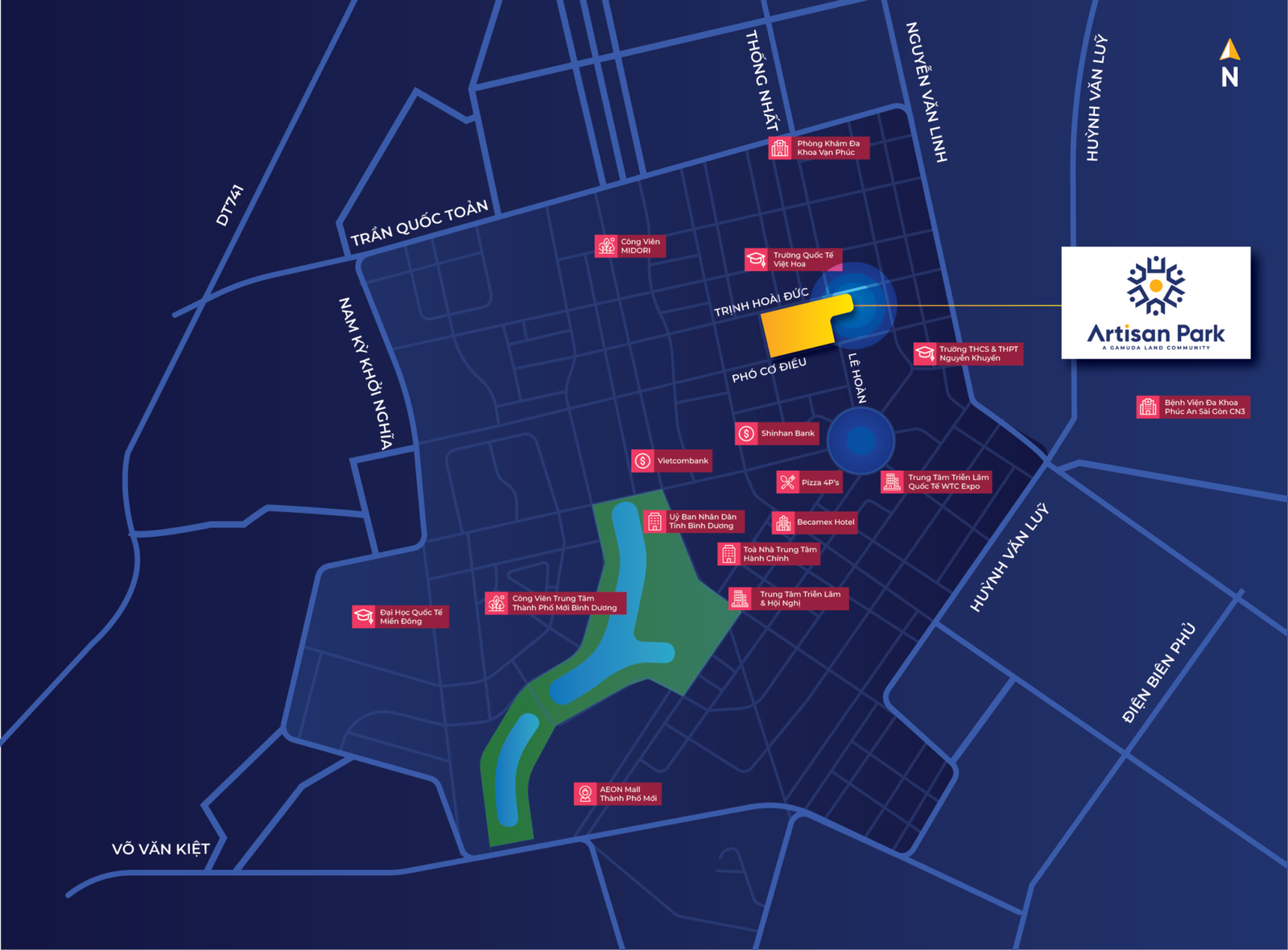 Artisan Park location map vn